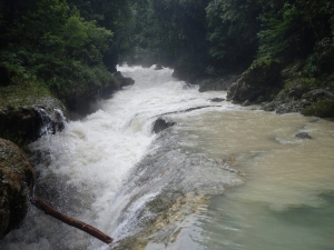 Semuc river waterfall